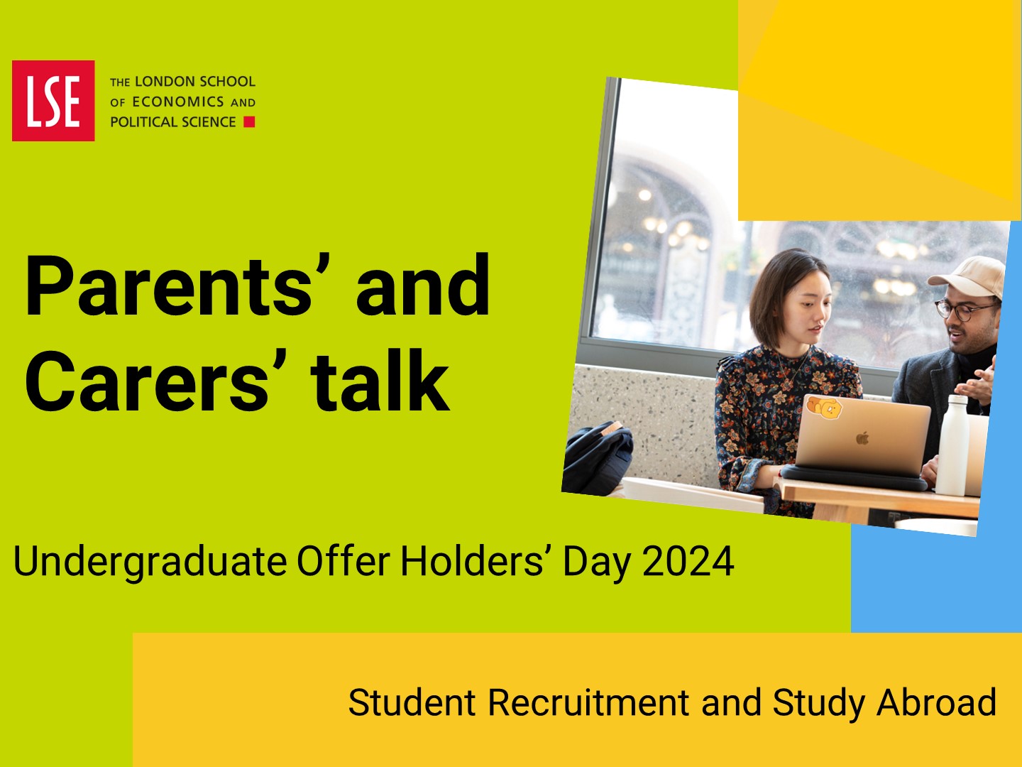 Watch our information session for parents and carers delivered during Offer Holders' Day