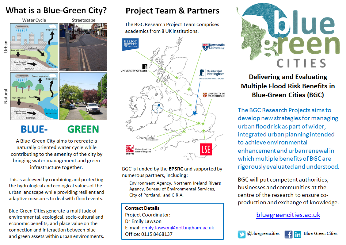 Blue-Green Cities leaflet