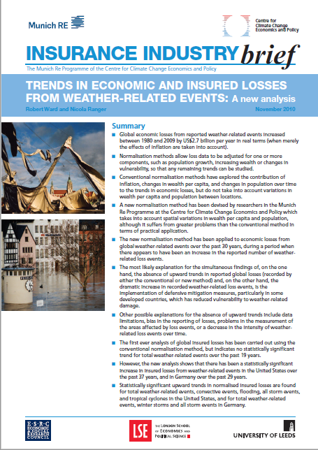 Munich Re Trends in Economic and Insured losses cover