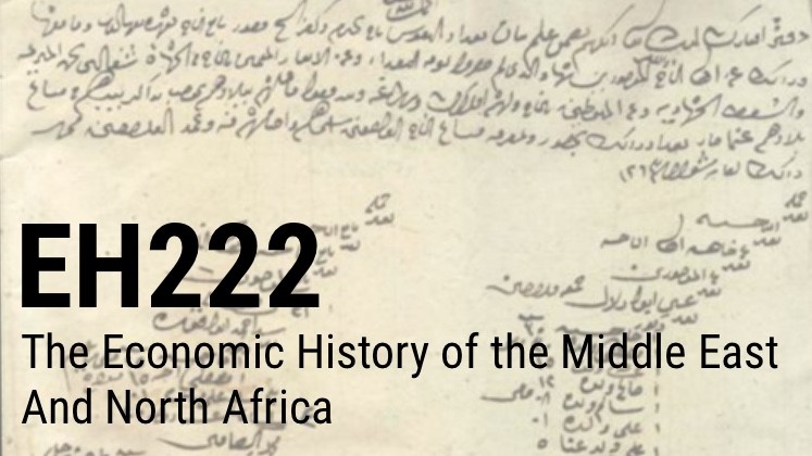 EH222 The Economic History of the Middle East and North Africa