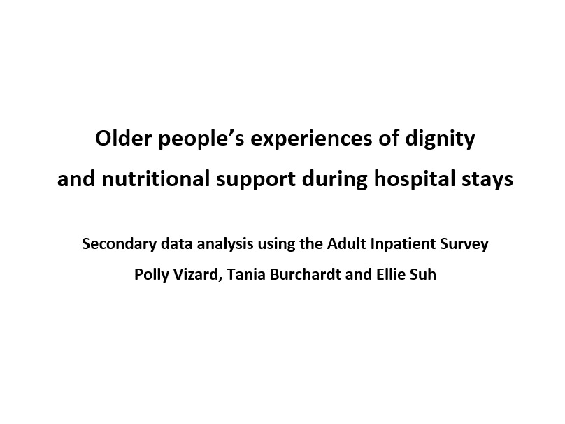 Older people's experiences of dignity and nutritional support during hospital stays