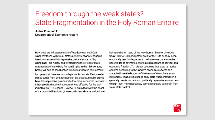 Freedom Through the Weak States? State Fragmentation in the Holy Roman Empire