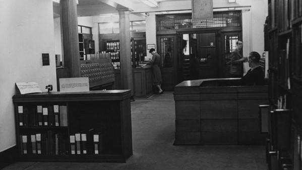 Entrance to the old Library c1950s