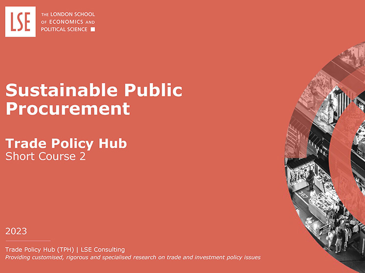 Video Short Course 2: Sustainable Public Procurement