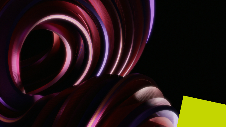 Abstract swirl in red and purple on a black background