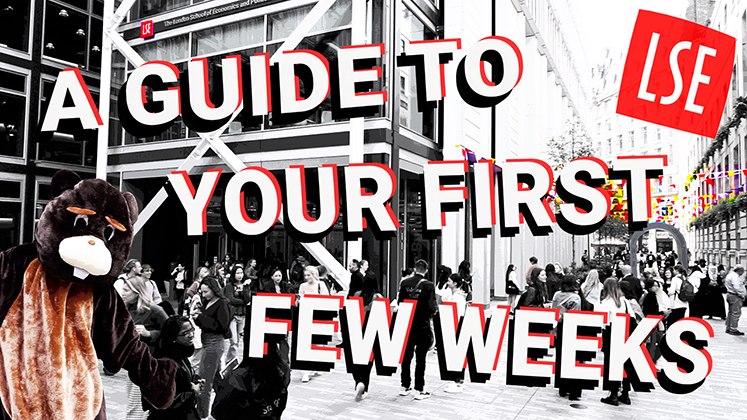 A stylised image of the centre building with the words 'A Guide To Your First Few Weeks' written on top.