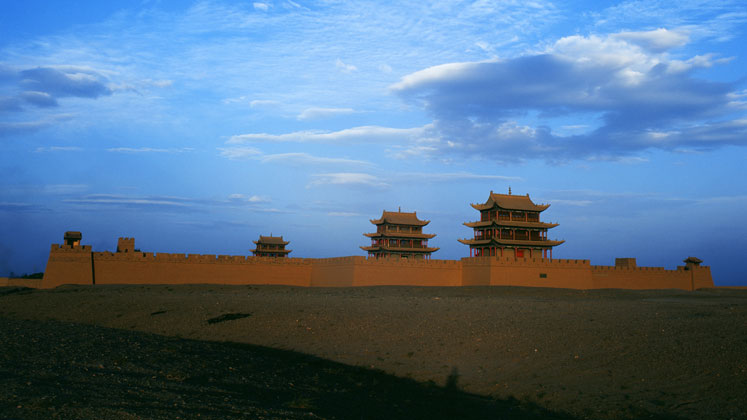 Jiayu Pass at the West end of the Great Wall of China