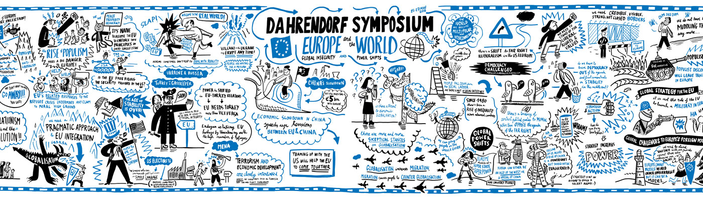 Cartoon by Jorge Martin from Dahrendorf Symposium