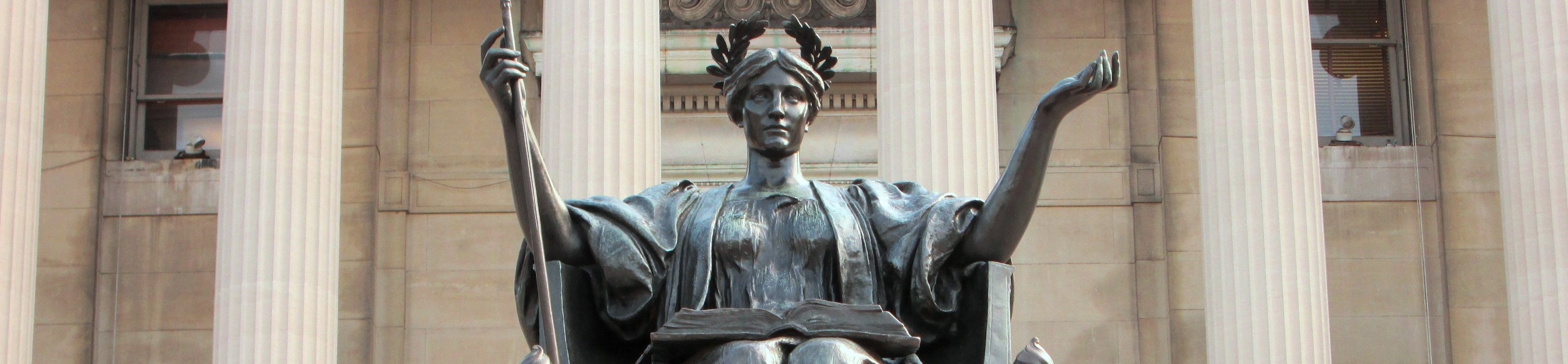 Statue outside Columbia University
