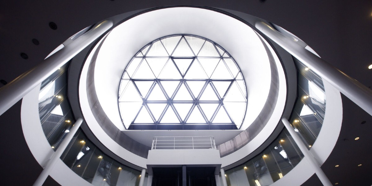 LSE Library's dome viewed from below