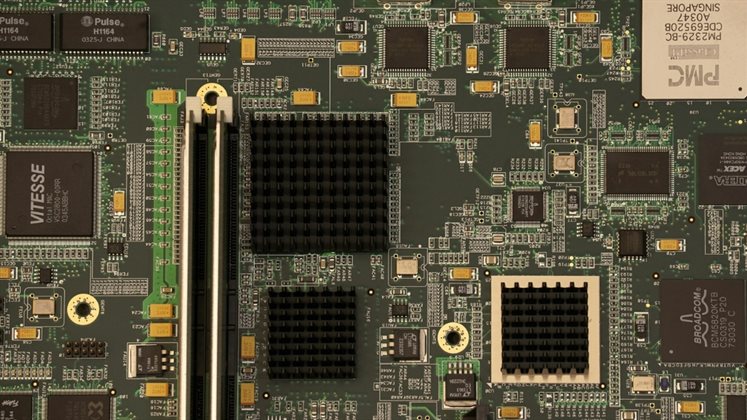 A close up of the inside of a computer