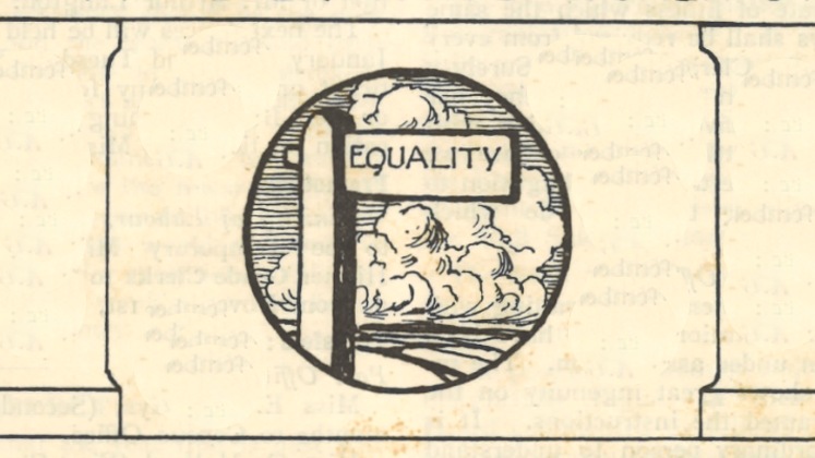 An extract of Opportunity magazine including a signpost labelled 'Equality'