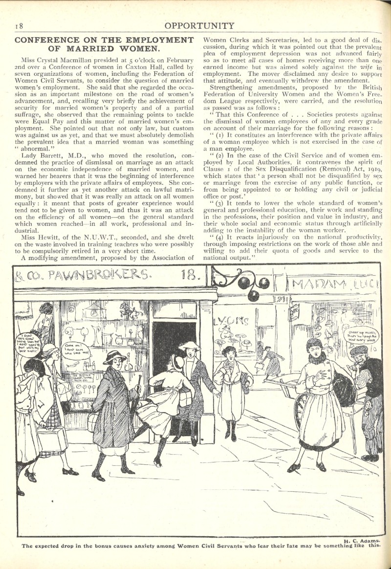 An extract from Opportunity including a cartoon