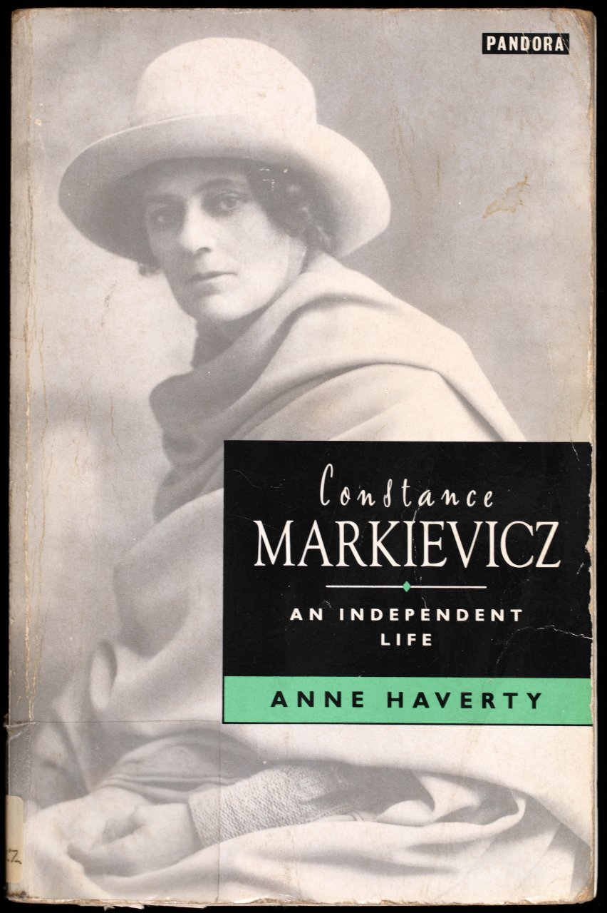 Front cover of a book with a photo of Constance Markievicz on