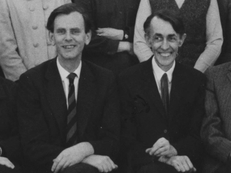 Brian Abel Smith (l) and Richard Titmuss (r) from a departmental photo