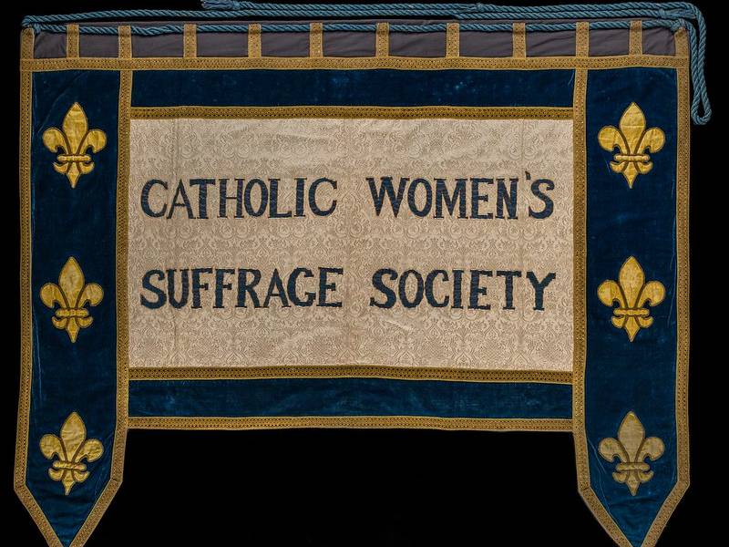 Catholic Women's Suffrage Society banner