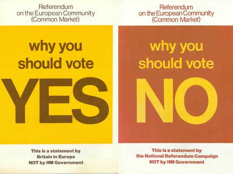Referendum posters from 1975