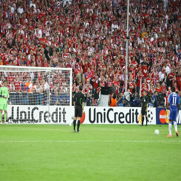 Image of a Champions League penalty shootout