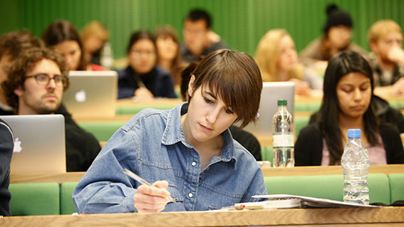 Students in a lecture in the New Academic Building
