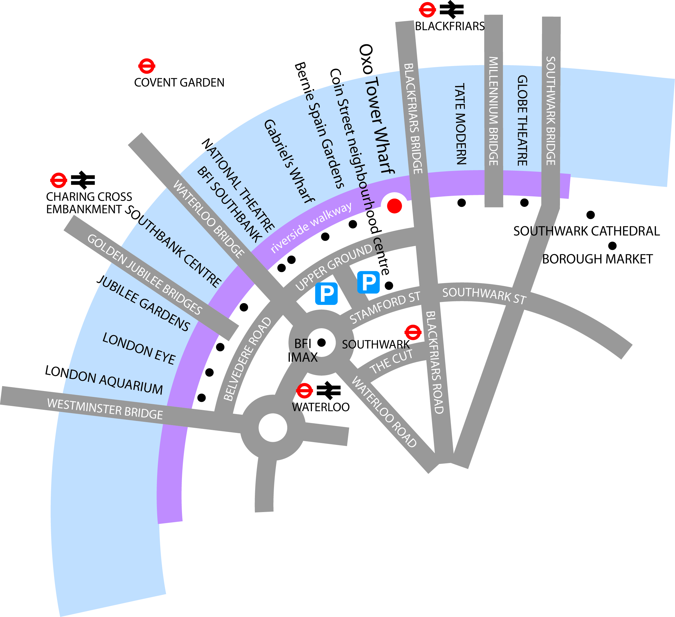 Oxo Tower Wharf map