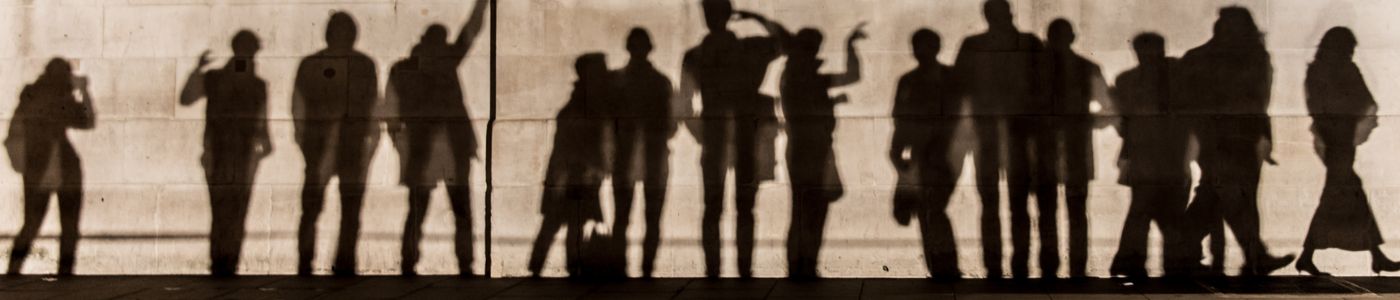 web banner - people and shadows