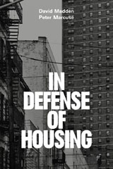 Book cover of David Madden's "In Defense of Housing"