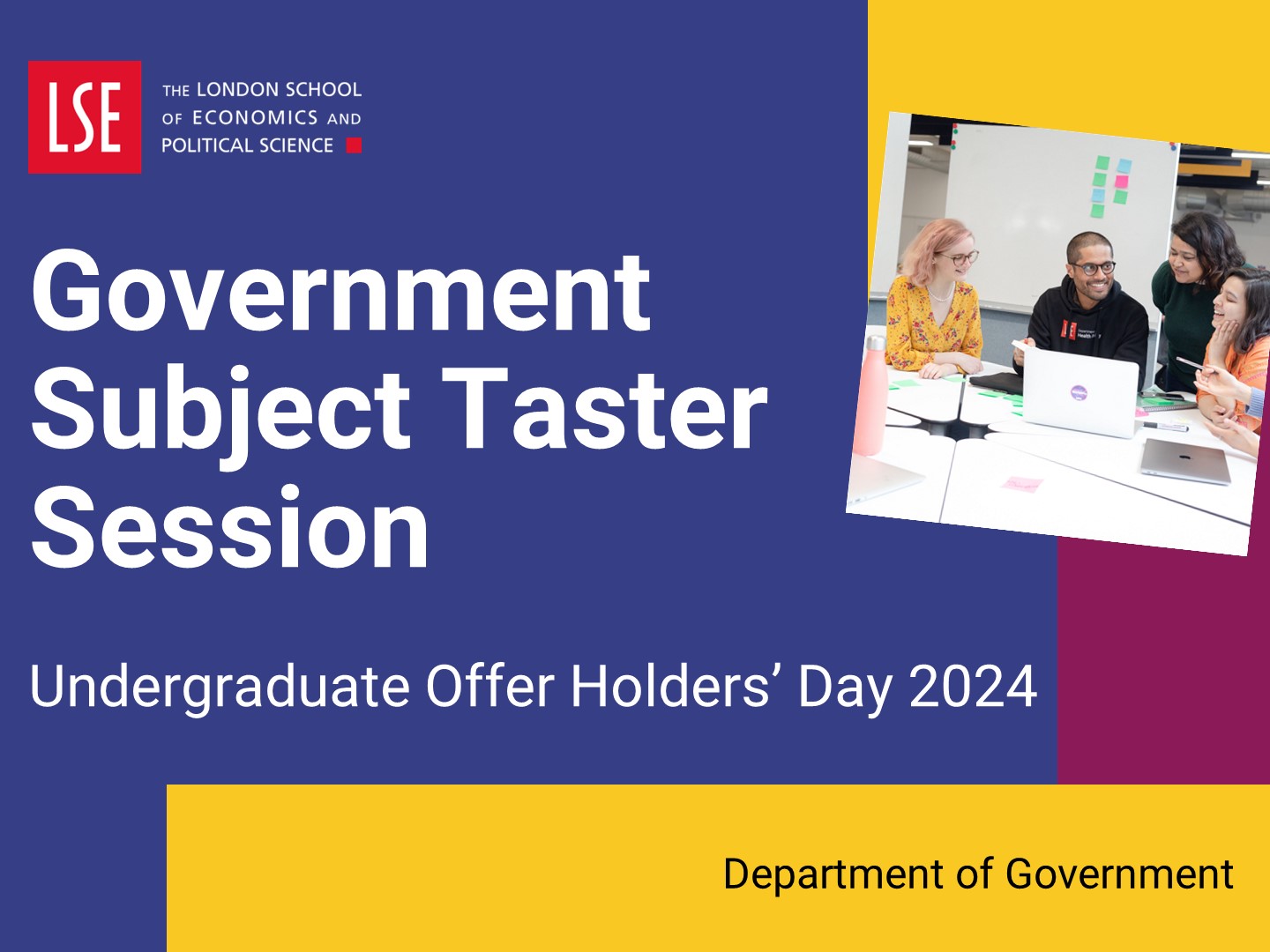 Watch the government subject taster session
