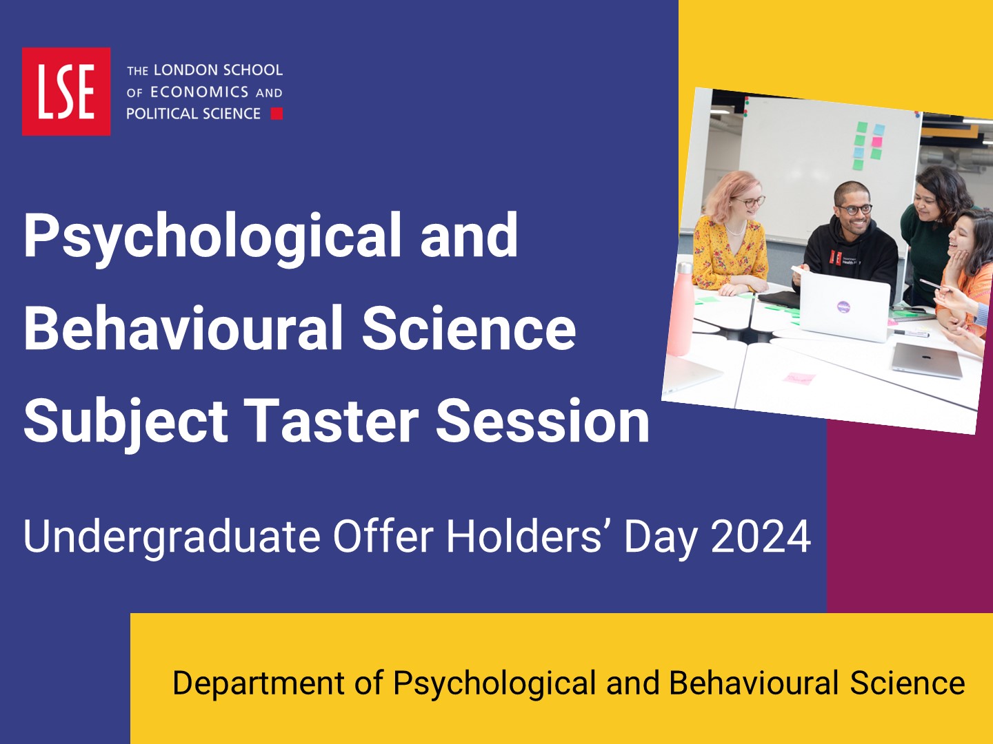 Watch the psychological and behavioural science subject taster session