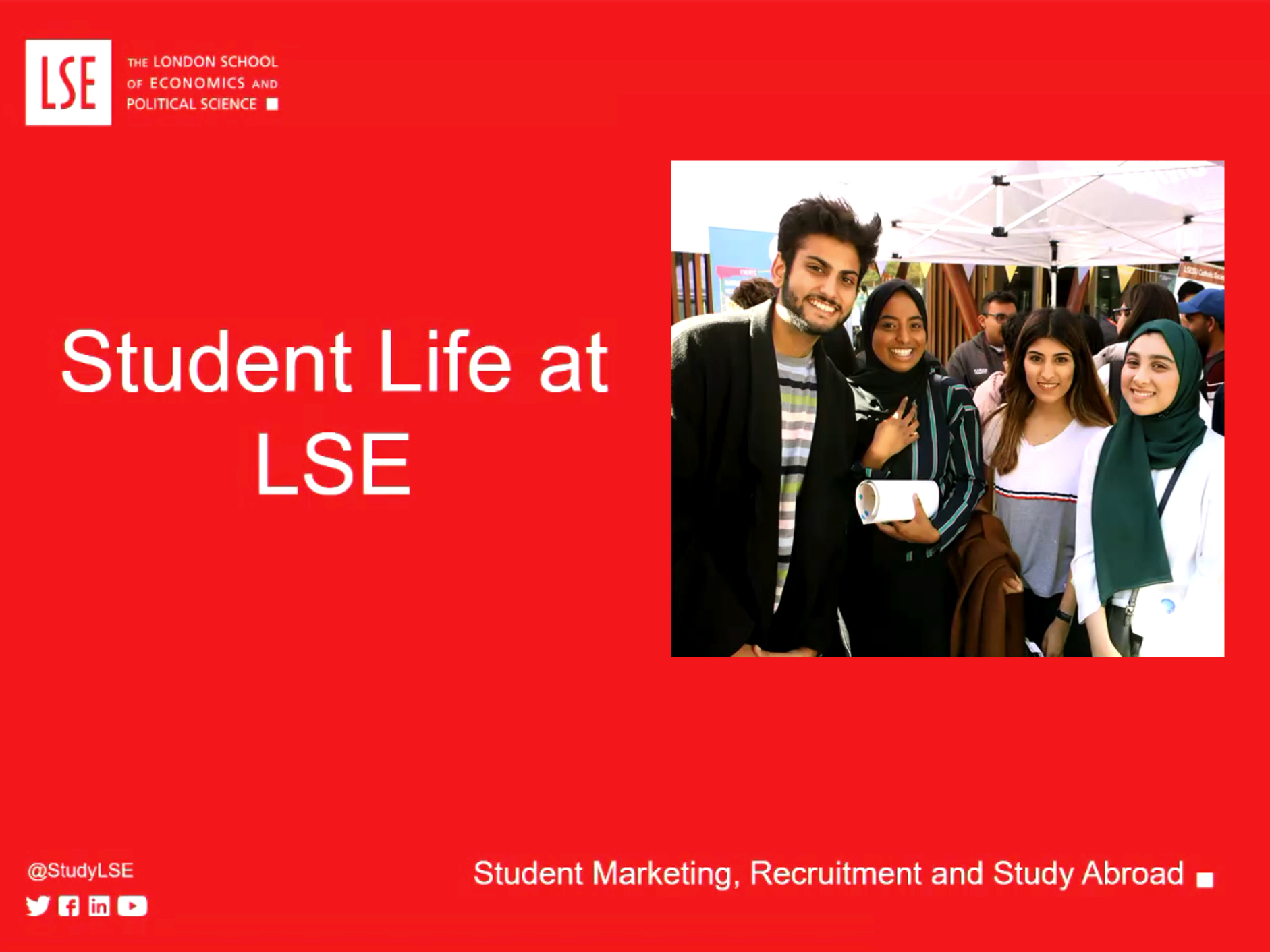 Student Life: a presentation by the SMRSA team followed by a Q&A with LSE students
