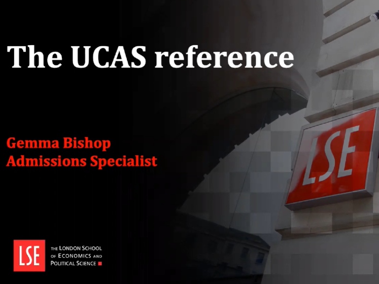 UCAS reference presentation Gemma Bishop
