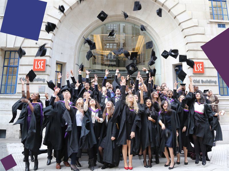 LSE graduates throw their hats in the air