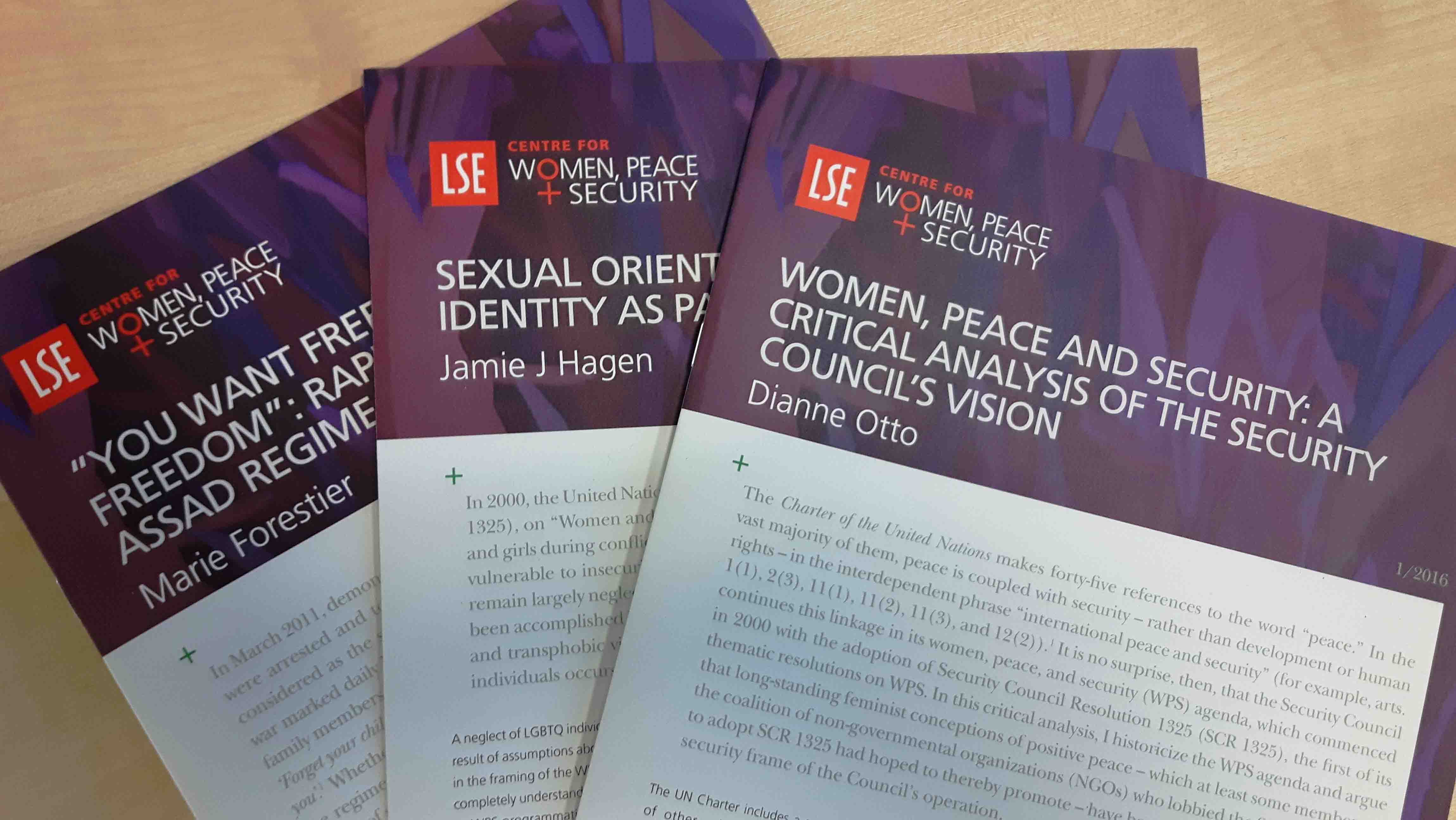 Women, peace and security working papers