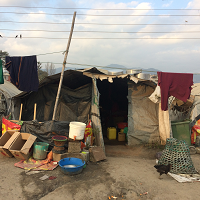 Temporary shelter in Nepal